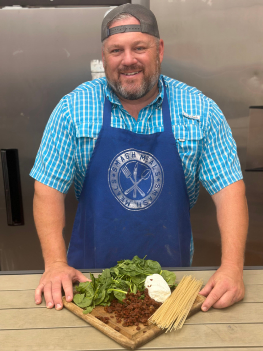 Lew Kizer of Smash Meals in his kitchen