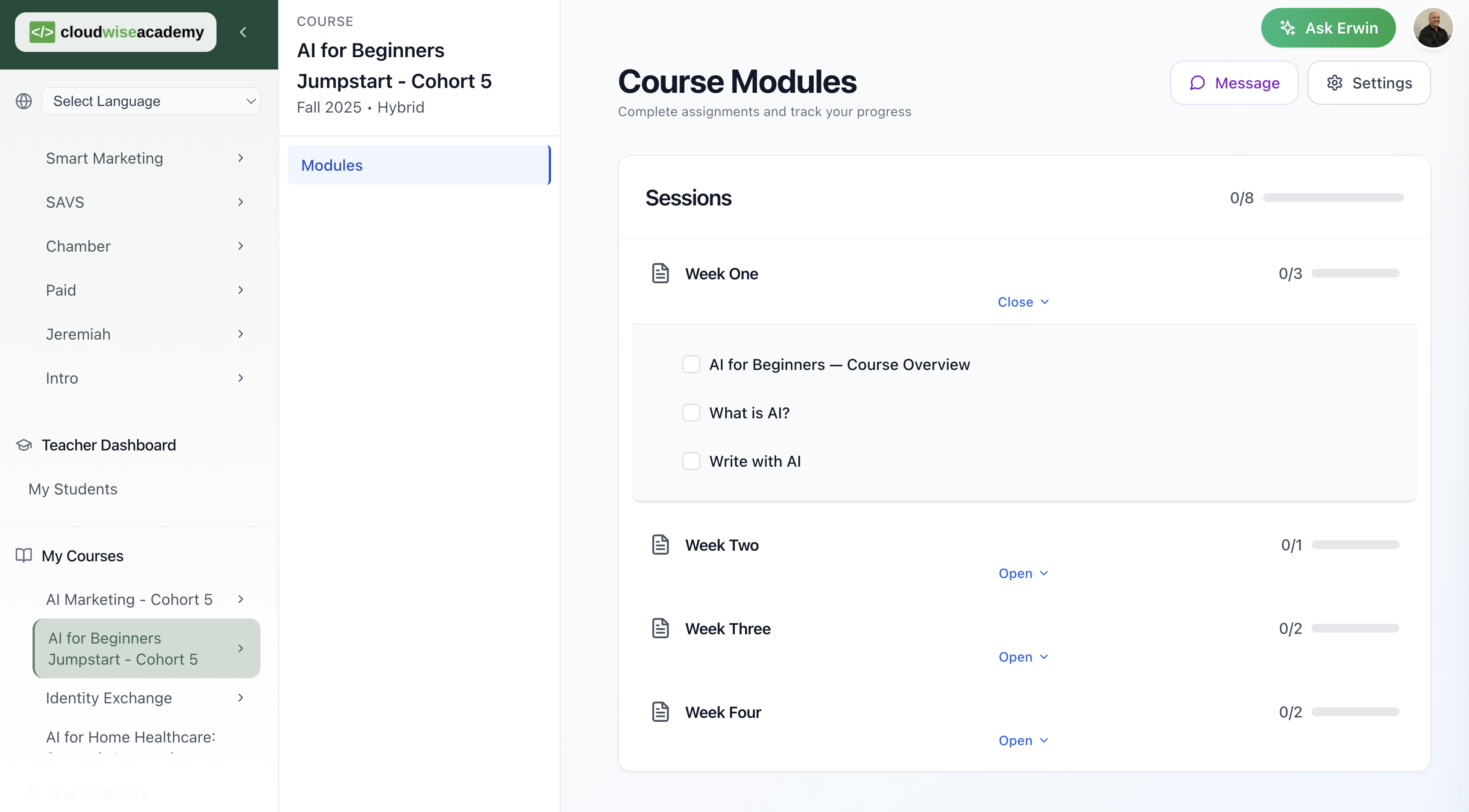 The CloudWise Training Hub