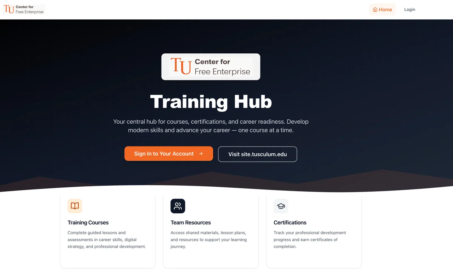 Tusculum University AI Training Platform